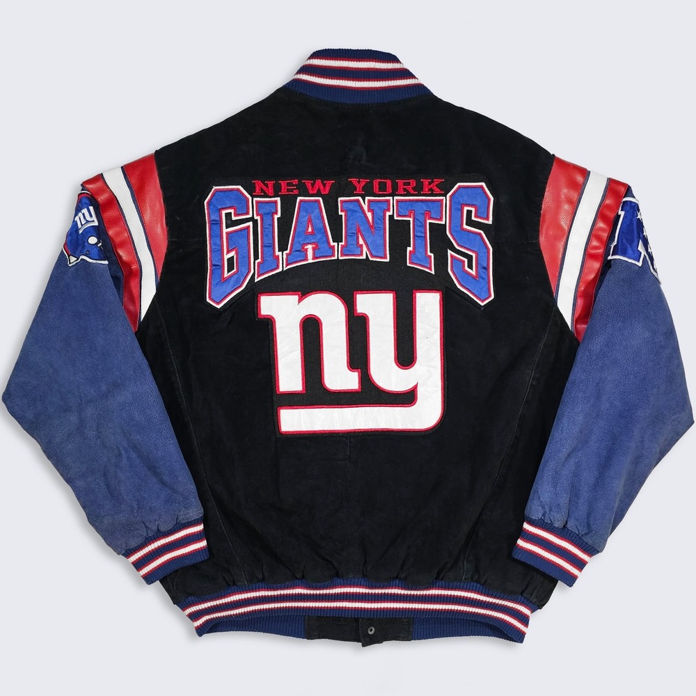 New York Giants Vintage Y2K Suede Leather Varsity Jacket